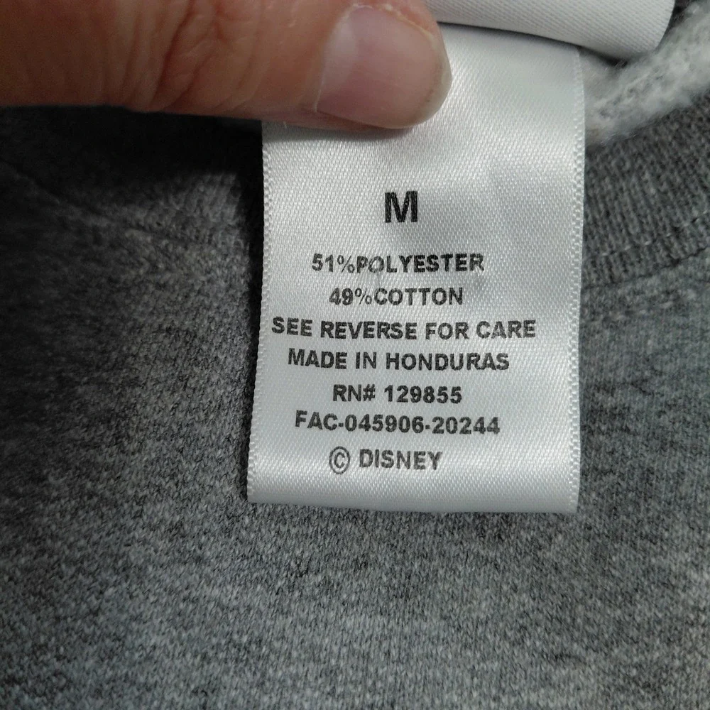 Disney World Mickey Mouse 1971 Sweatshirt Mens Medium Gray Pullover Fleece